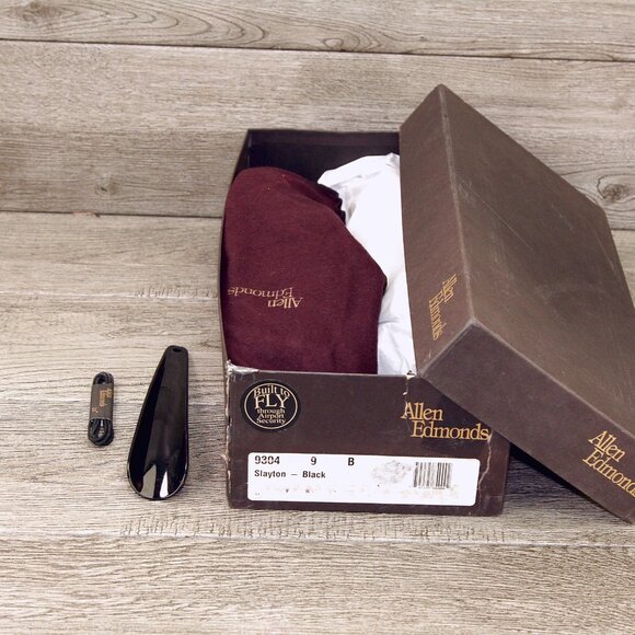 * NIB * $395 Allen Edmonds SLAYTON 9 B Narrow Black * add $15 new Trees main image 8
